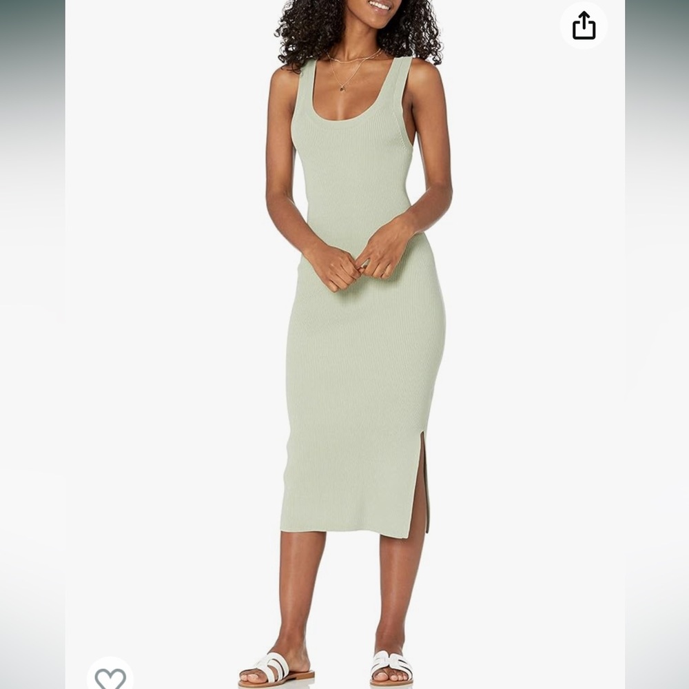 Amazon The Drop Women's Yasmin Side-Slit Midi Sweater Tank Dress